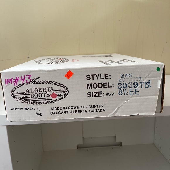 NWT Alberta Boot Black Kangaroo Leather Western Cowboy Boots Women Size 11 US - Picture 7 of 8